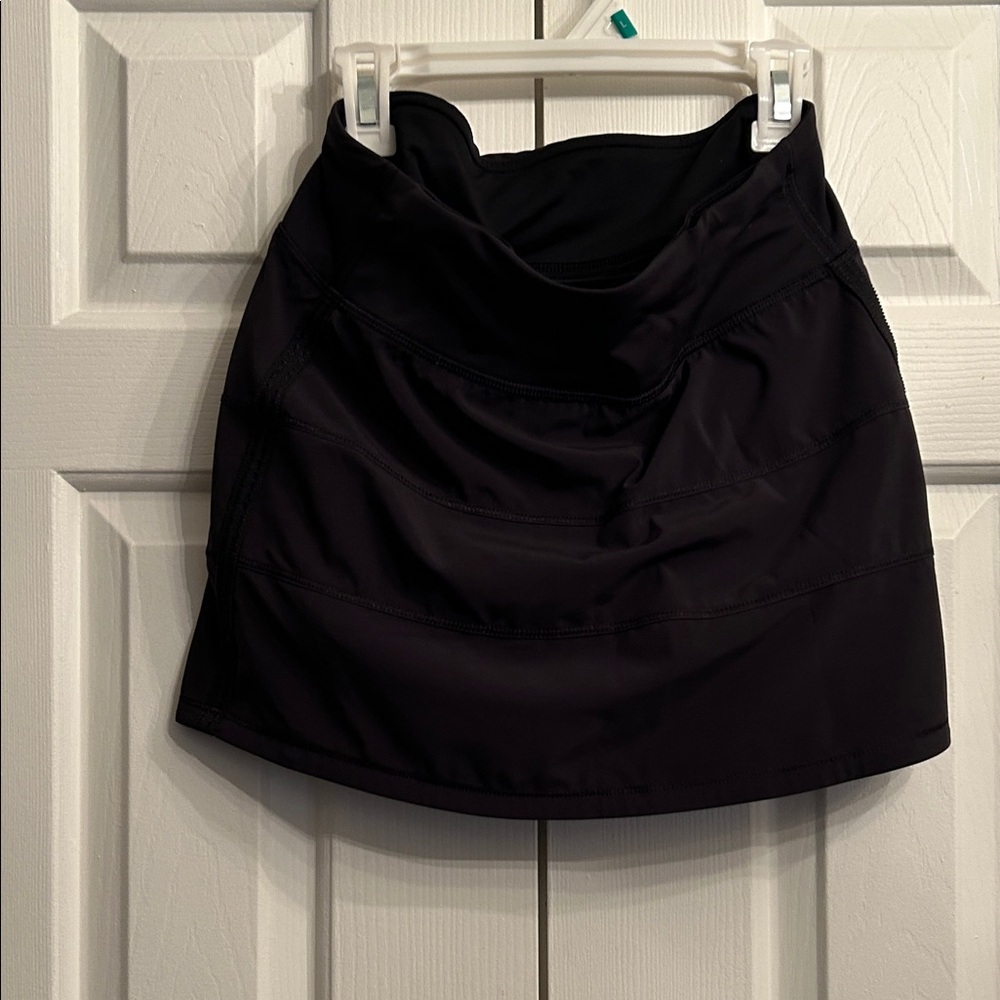Lululemon skort; Black Athletic Skort with Layered Panels